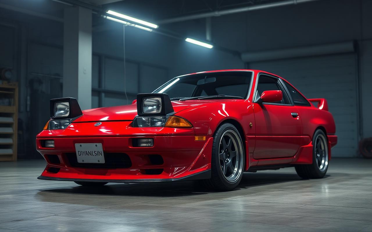Nissan 180SX Full body view — custom carbon fiber and fiberglass modification by CFGMOD
