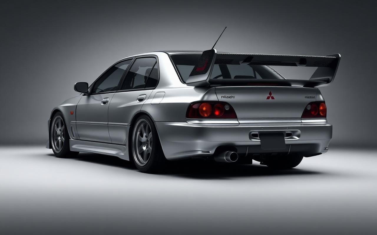 Lancer Evolution V Full body view — custom carbon fiber and fiberglass modification by CFGMOD