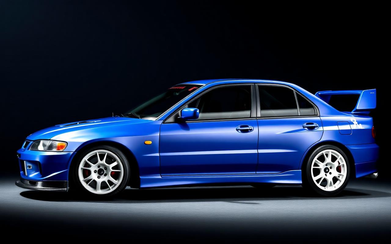 Lancer Evolution VI Full body view — custom carbon fiber and fiberglass modification by CFGMOD
