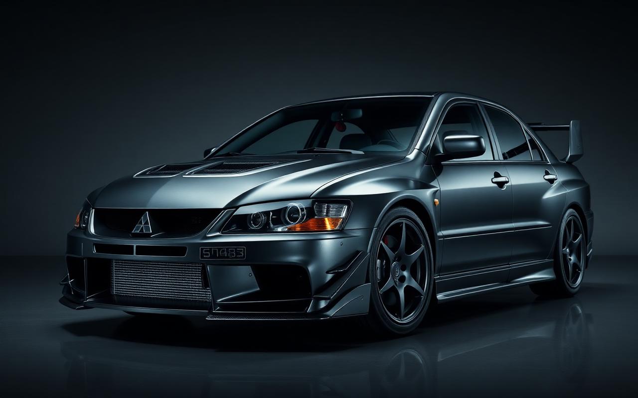 Lancer Evolution IX Full body view — custom carbon fiber and fiberglass modification by CFGMOD