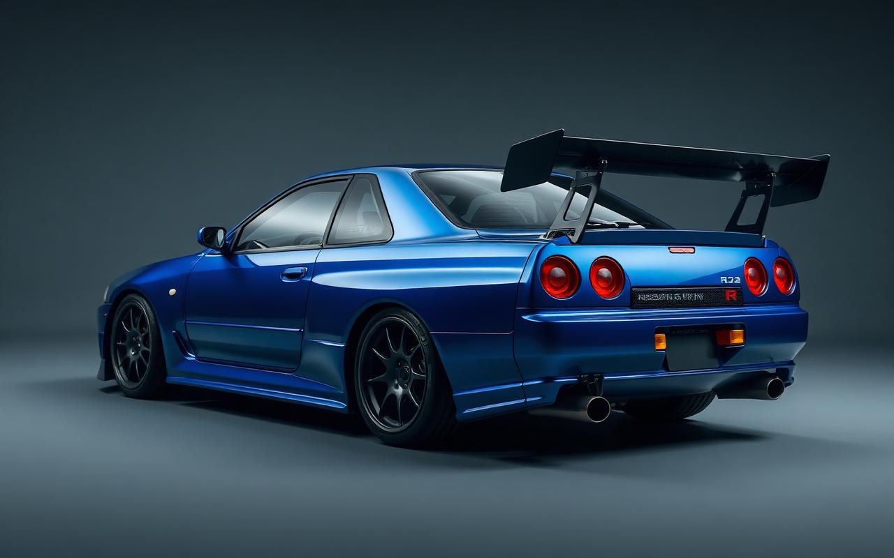 Nissan Skyline GT-R R34 Full body view — custom carbon fiber and fiberglass modification by CFGMOD